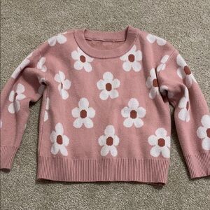 COPY - Pink Floral Kids Sweater